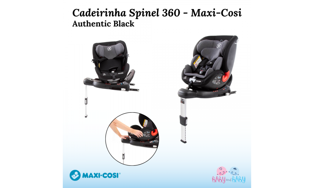 Cadeirinha Spinel 360 Authentic Black - Maxi-Cosi