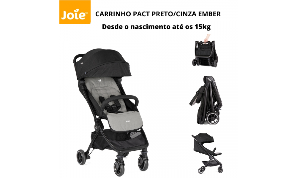  CARRINHO PACT JOIE PRETO/CINZA EMBER
